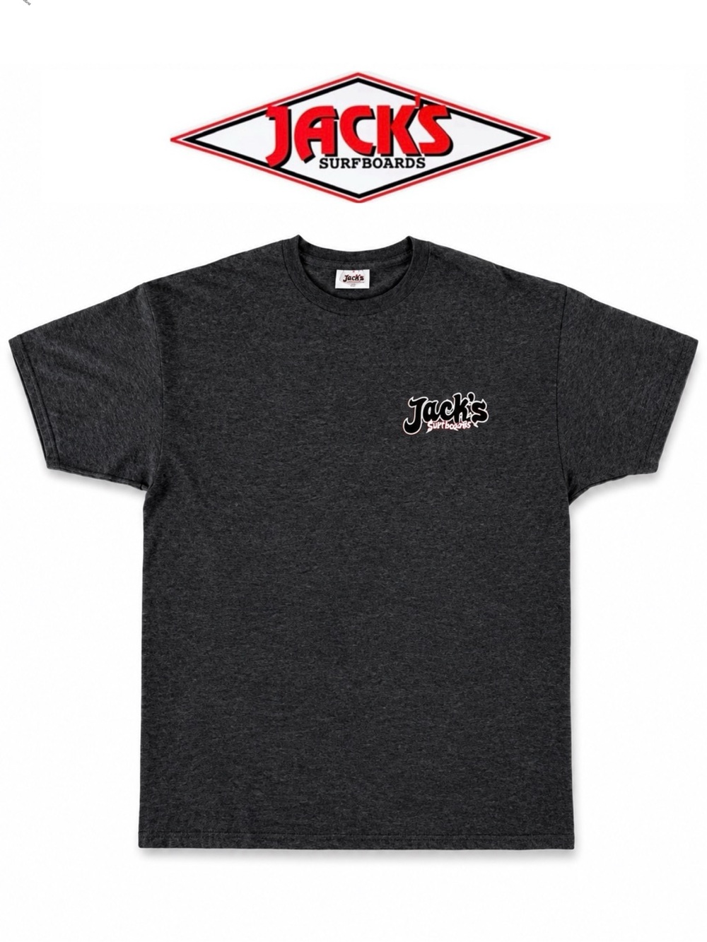 Jacks Surfboards Tee Shirt Gray California Surfing Apparel Surfboard Graphic XXL